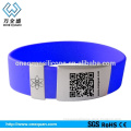 silicone QR code ID sport bracelet